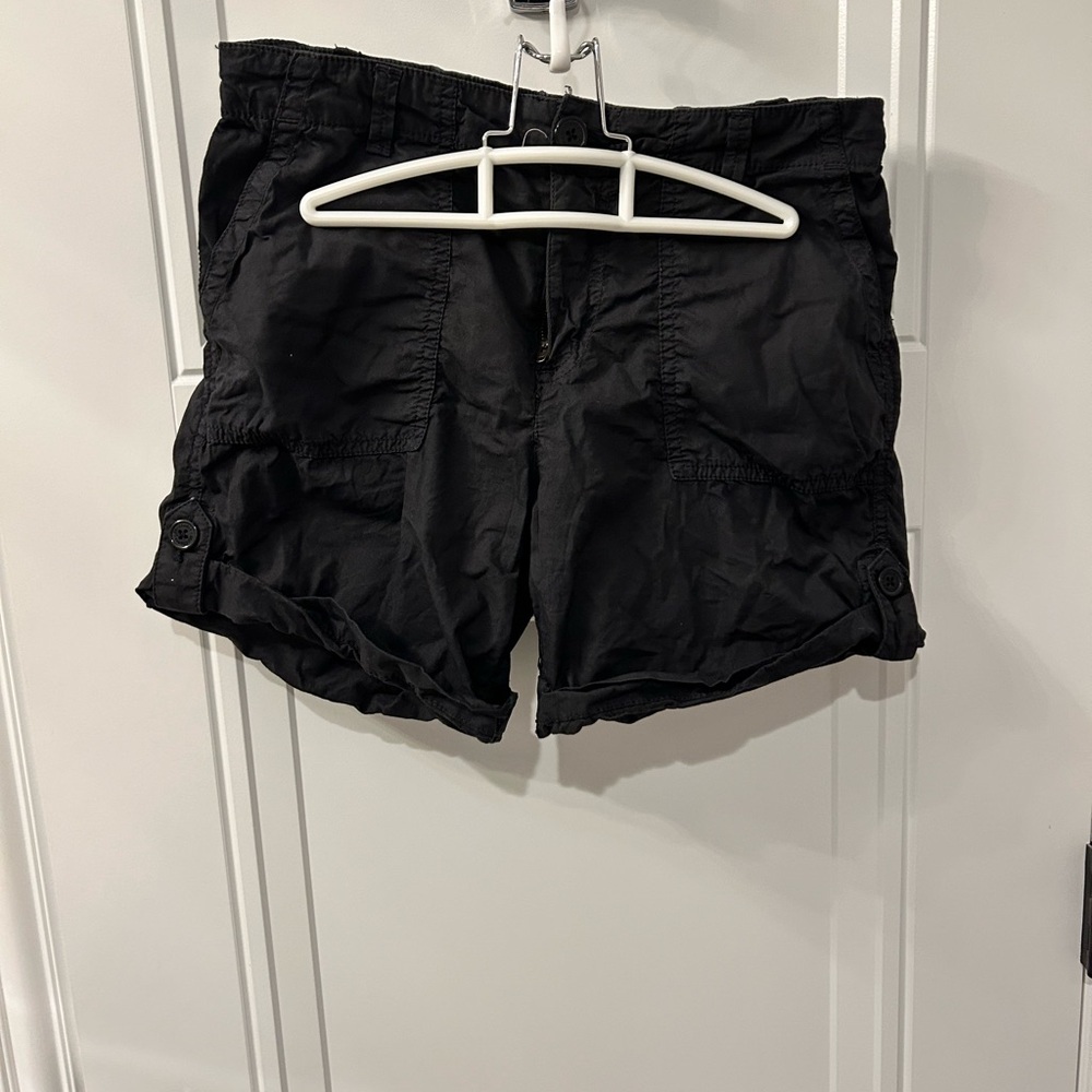Black cargo shorts